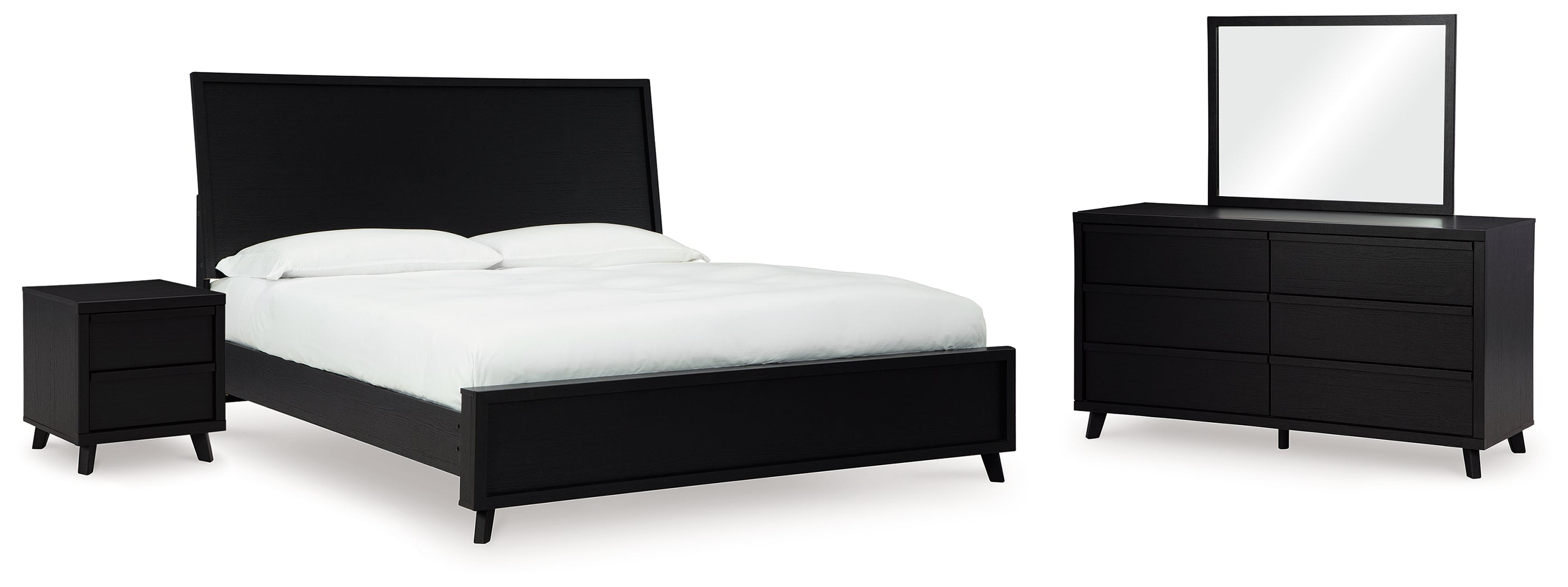 Homestyle Furniture - Ashley Furniture - Danziar King Panel Bed, Dresser, Mirror and Nightstand - King Panel Bed, Dresser, Mirror and Nightstand - B1013B28