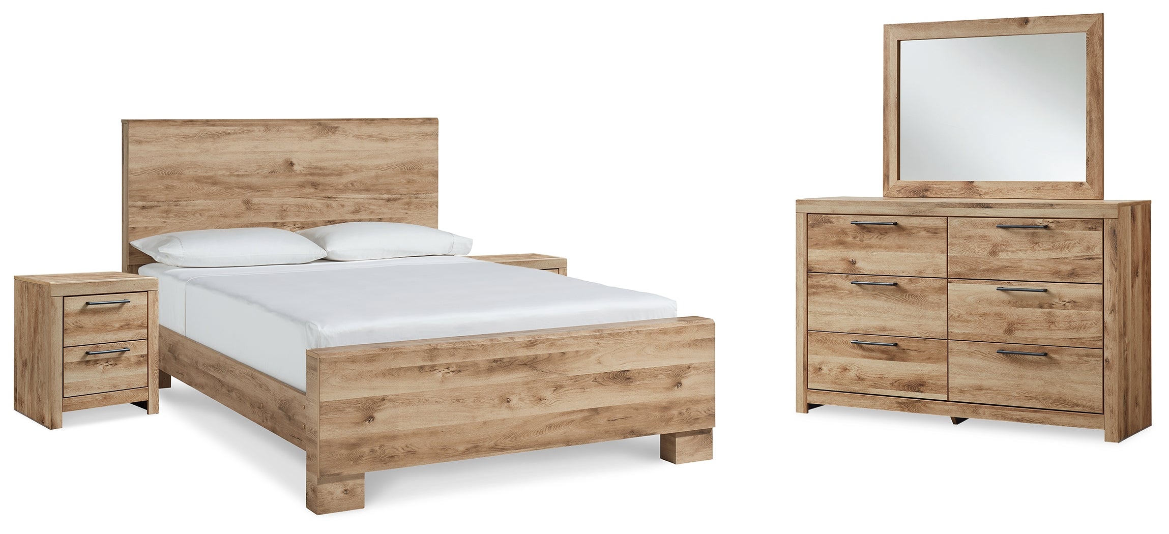 Homestyle Furniture - Ashley Furniture - Hyanna King Panel Bed, Dresser, Mirror and 2 Nightstands - King Panel Bed, Dresser, Mirror and 2 Nightstands - B1050B64
