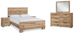 Homestyle Furniture - Ashley Furniture - Hyanna King Panel Bed, Dresser, Mirror and 2 Nightstands - King Panel Bed, Dresser, Mirror and 2 Nightstands - B1050B64