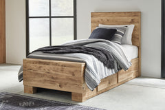 Homestyle Furniture - Ashley Furniture - Hyanna Twin Panel Bed with 1 Side Storage - Twin Panel Bed with 1 Side Storage - B1050B24