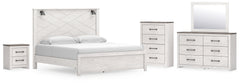 Homestyle Furniture - Ashley Furniture - Gerridan King Panel Bed, Dresser, Mirror, Chest, and Nightstand - King Panel Bed, Dresser, Mirror, Chest, and Nightstand - B1190B16
