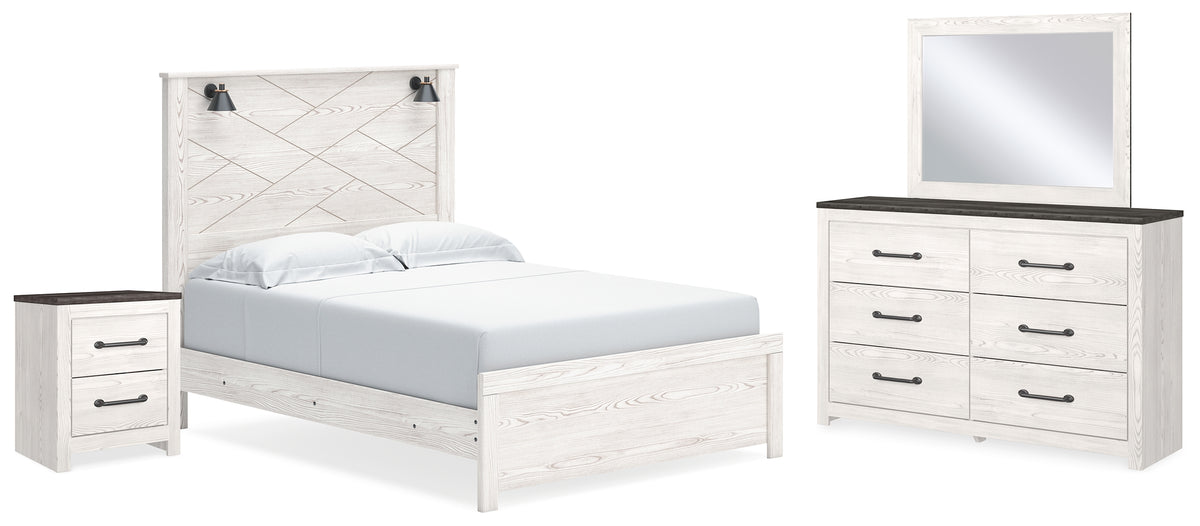 Homestyle Furniture - Ashley Furniture - Gerridan Queen Panel Bed, Dresser, Mirror, and Nightstand - Queen Panel Bed, Dresser, Mirror, and Nightstand - B1190B15