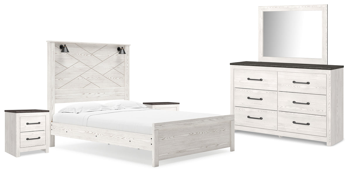 Homestyle Furniture - Ashley Furniture - Gerridan Queen Panel Bed, Dresser, Mirror, and 2 Nightstands - Queen Panel Bed, Dresser, Mirror, and 2 Nightstands - B1190B17