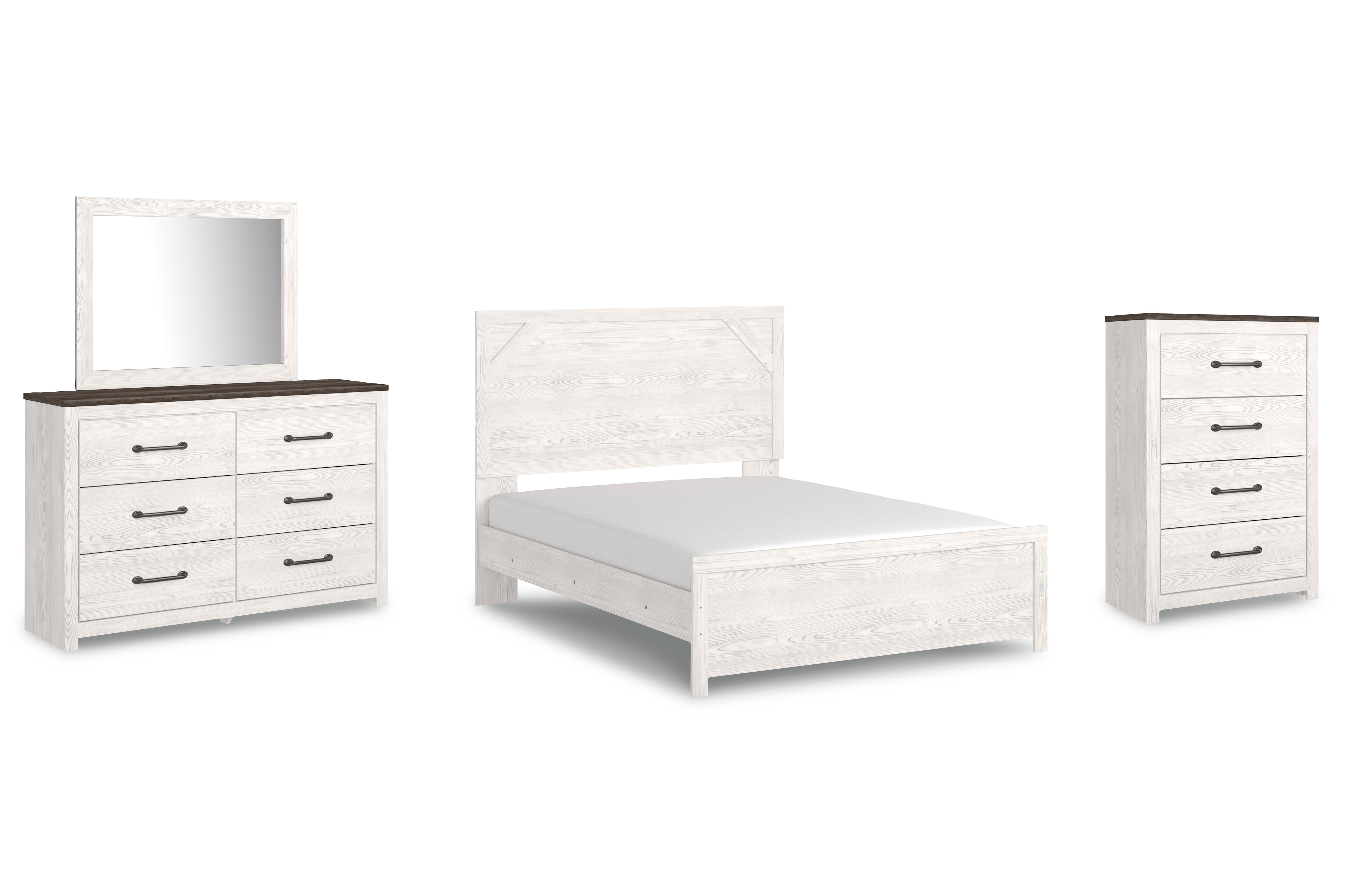 Homestyle Furniture - Ashley Furniture - Gerridan Queen Panel Bed, Dresser, Mirror, and Chest - Queen Panel Bed, Dresser, Mirror, and Chest - B1190B18