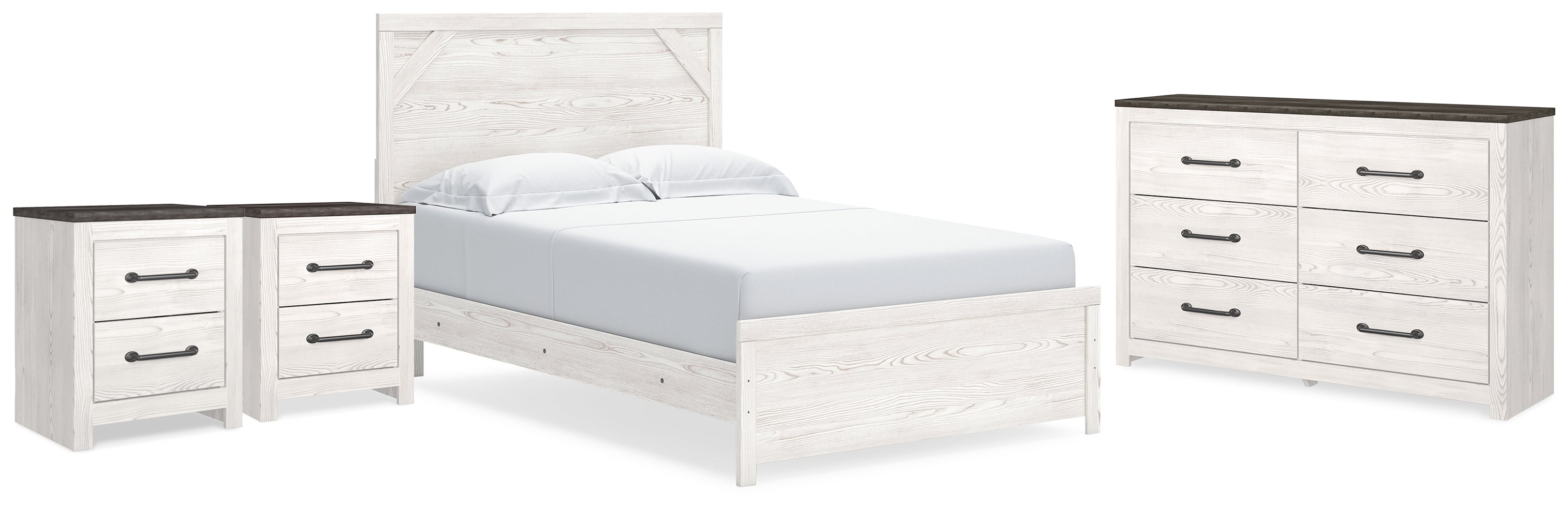 Homestyle Furniture - Ashley Furniture - Gerridan Queen Panel Bed, Dresser and 2 Nightstands - Queen Panel Bed, Dresser and 2 Nightstands - B1190B38