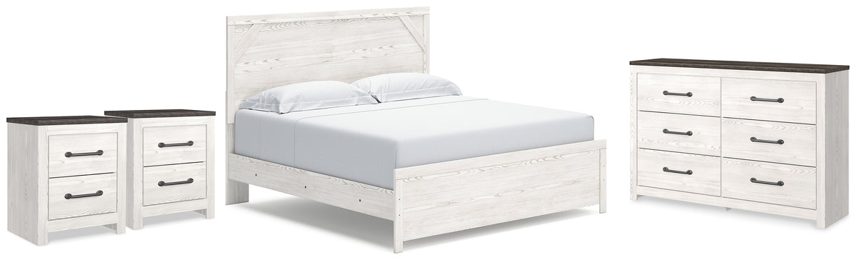 Homestyle Furniture - Ashley Furniture - Gerridan King Panel Bed, Dresser and 2 Nightstands - King Panel Bed, Dresser and 2 Nightstands - B1190B32