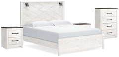 Homestyle Furniture - Ashley Furniture - Gerridan King Panel Bed, Chest and 2 Nightstands - King Panel Bed, Chest and 2 Nightstands - B1190B25