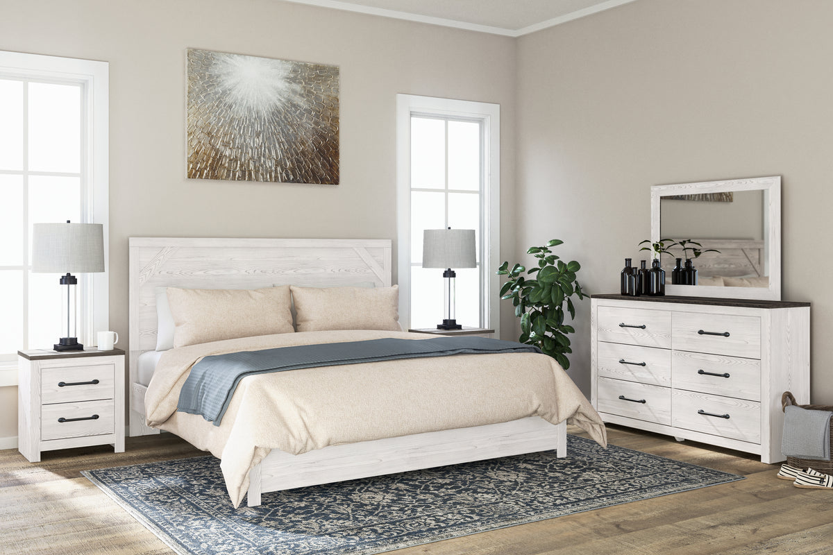 Homestyle Furniture - Ashley Furniture - Gerridan King Panel Bed, Dresser, Mirror and 2 Nightstands - King Panel Bed, Dresser, Mirror and 2 Nightstands - B1190B19
