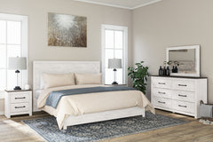 Homestyle Furniture - Ashley Furniture - Gerridan King Panel Bed, Dresser, Mirror and 2 Nightstands - King Panel Bed, Dresser, Mirror and 2 Nightstands - B1190B19