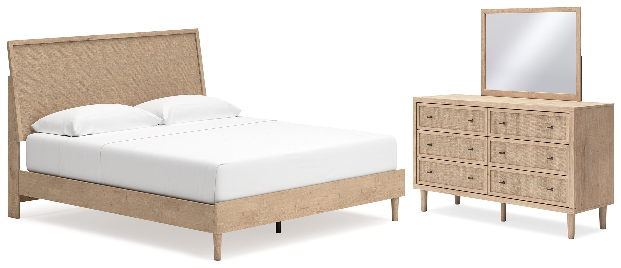 Homestyle Furniture - Ashley Furniture - Cielden King Panel Bed, Dresser and Mirror - King Panel Bed, Dresser and Mirror - B1199B11