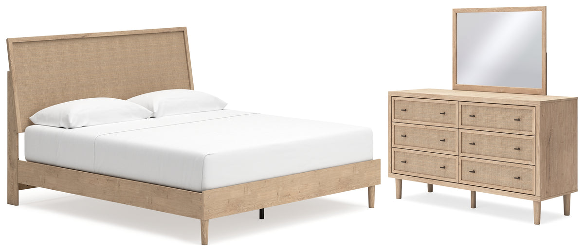 Homestyle Furniture - Ashley Furniture - Cielden King Panel Bed, Dresser and Mirror - King Panel Bed, Dresser and Mirror - B1199B11