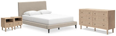 Homestyle Furniture - Ashley Furniture - Cielden Queen Upholstered Bed, Dresser and 2 Nightstands - Queen Upholstered Bed, Dresser and 2 Nightstands - B1199B20