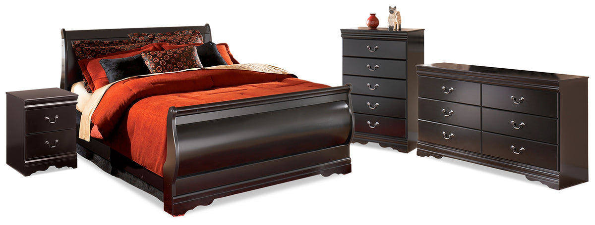 Homestyle Furniture - Ashley Furniture - Huey Vineyard Full Sleigh Bed, Dresser, Mirror, Chest and Nightstand - Full Sleigh Bed, Dresser, Mirror, Chest and Nightstand - B128B35