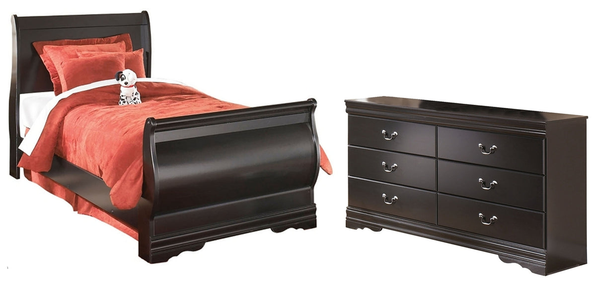 Homestyle Furniture - Ashley Furniture - Huey Vineyard Twin Sleight Bed and Dresser - Twin Sleight Bed and Dresser - B128B43