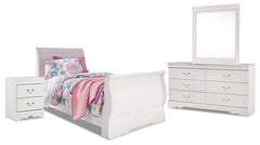 Homestyle Furniture - Ashley Furniture - Anarasia Twin Sleigh Bed, Dresser, Mirror and Nightstand - Twin Sleigh Bed, Dresser, Mirror and Nightstand - B129B10