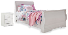 Homestyle Furniture - Ashley Furniture - Anarasia Twin Sleigh Bed with Nightstand - Twin Sleigh Bed with Nightstand - B129B11