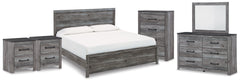 Homestyle Furniture - Ashley Furniture - Bronyan King Panel Bed, Dresser, Mirror, Chest and 2 Nightstands - King Panel Bed, Dresser, Mirror, Chest and 2 Nightstands - B1290B8