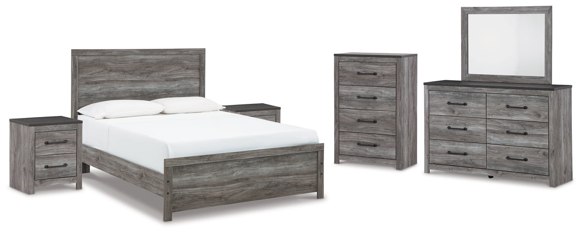 Homestyle Furniture - Ashley Furniture - Bronyan Queen Panel Bed, Dresser, Mirror, Chest and 2 Nightstands - Queen Panel Bed, Dresser, Mirror, Chest and 2 Nightstands - B1290B10