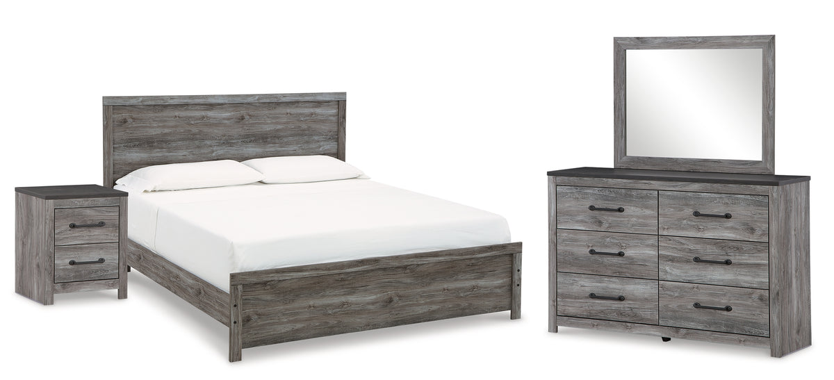 Homestyle Furniture - Ashley Furniture - Bronyan King Panel Bed, Dresser, Mirror and Nightstand - King Panel Bed, Dresser, Mirror and Nightstand - B1290B9