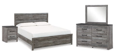 Homestyle Furniture - Ashley Furniture - Bronyan King Panel Bed, Dresser, Mirror and Nightstand - King Panel Bed, Dresser, Mirror and Nightstand - B1290B9
