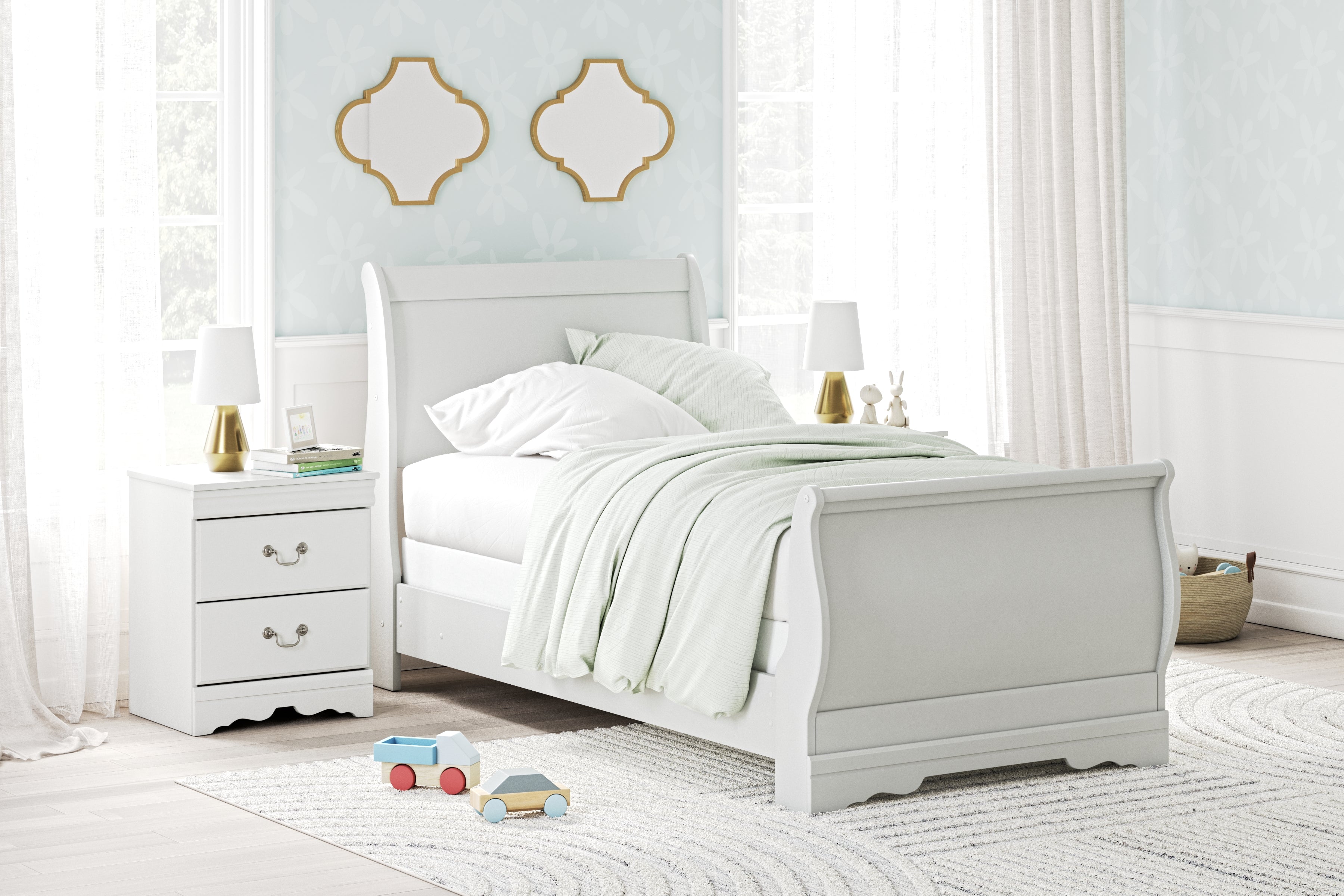Homestyle Furniture - Ashley Furniture - Anarasia Twin Sleigh Bed - Twin Sleigh Bed - B129B1
