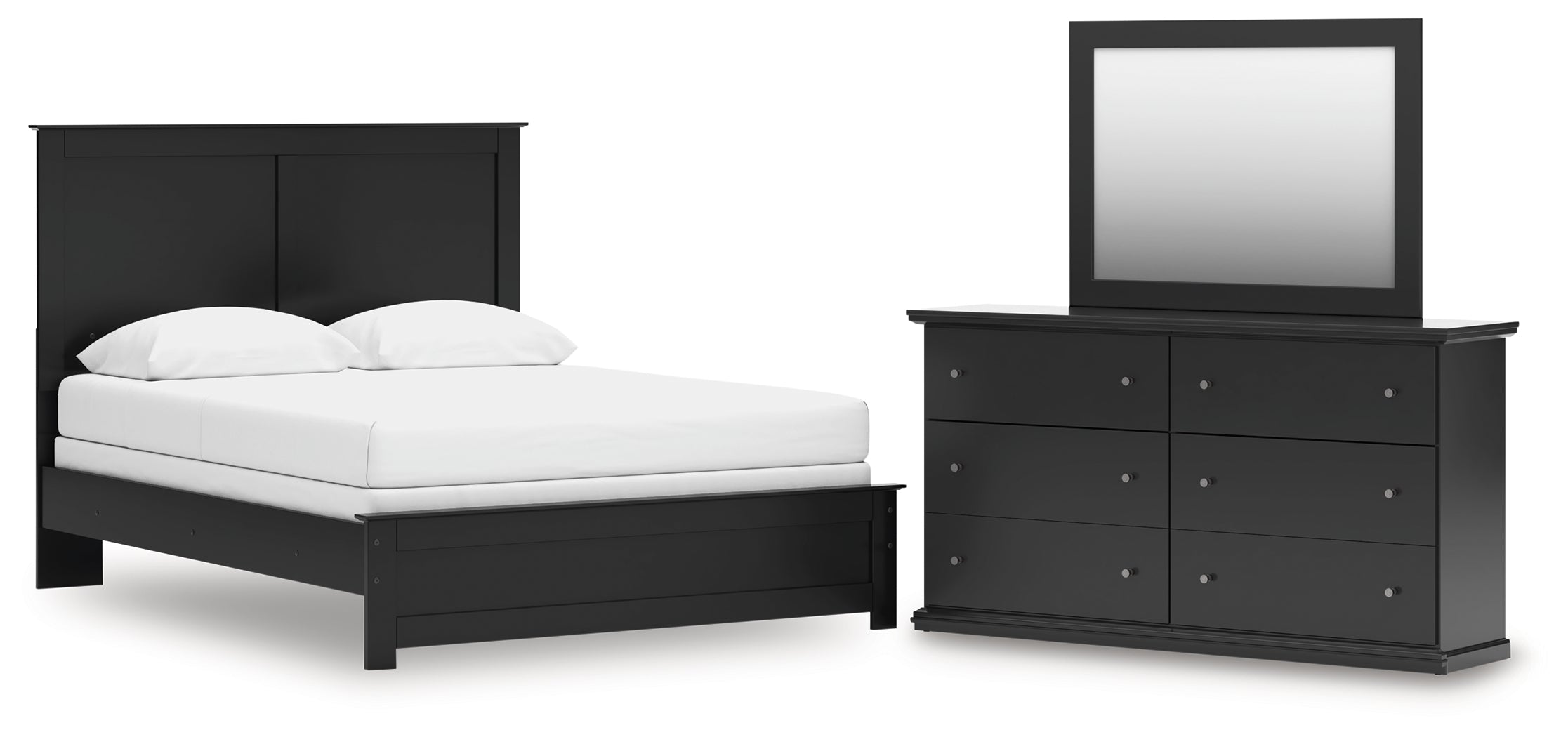 Homestyle Furniture - Ashley Furniture - Maribel Queen Panel Bed with Dresser and Mirror - Queen Panel Bed with Dresser and Mirror - B138B72