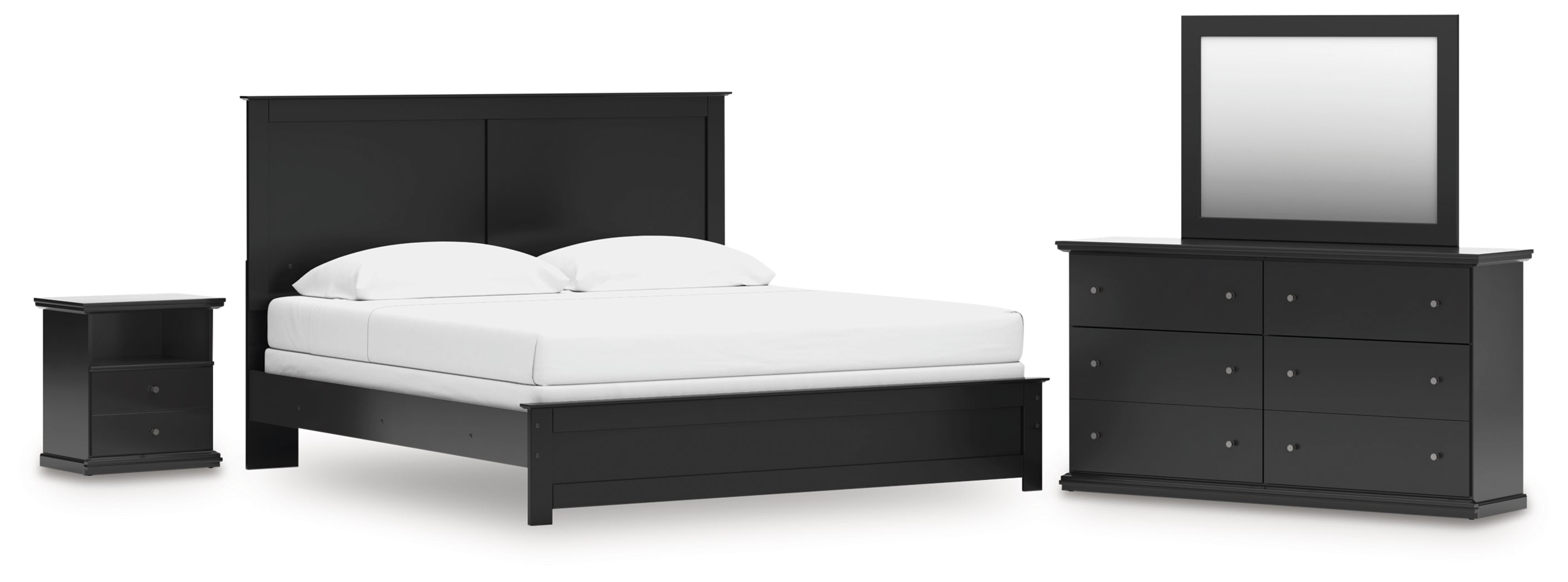 Homestyle Furniture - Ashley Furniture - Maribel King Panel Bed, Dresser, Mirror and Nightstand - King Panel Bed, Dresser, Mirror and Nightstand - B138B65