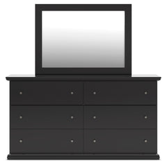 Maribel King Panel Bed with Dresser and Mirror