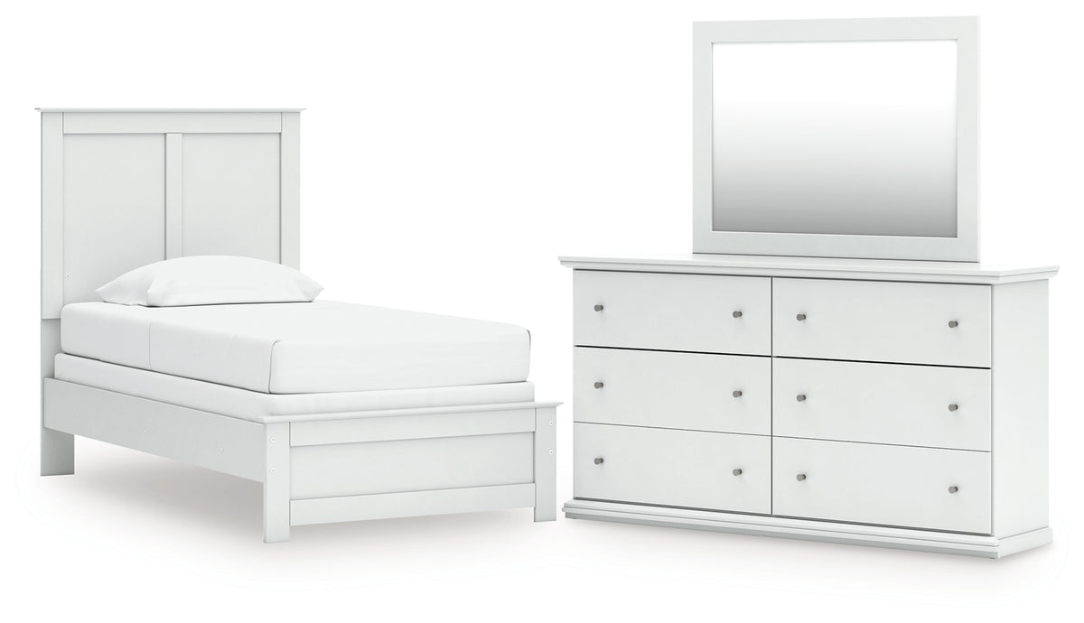 Homestyle Furniture - Ashley Furniture - Bostwick Shoals Twin Panel Bed, Dresser and Mirror - Twin Panel Bed, Dresser and Mirror - B139B70