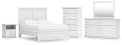 Homestyle Furniture - Ashley Furniture - Bostwick Shoals Full Panel Bed, Dresser, Mirror, Chest, and Nightstand - Full Panel Bed, Dresser, Mirror, Chest, and Nightstand - B139B61