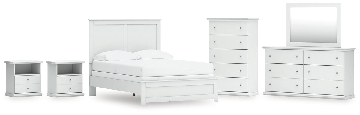 Homestyle Furniture - Ashley Furniture - Bostwick Shoals Full Panel Bed, Dresser, Mirror, Chest, and 2 Nightstands - Full Panel Bed, Dresser, Mirror, Chest, and 2 Nightstands - B139B62