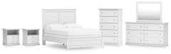Homestyle Furniture - Ashley Furniture - Bostwick Shoals Full Panel Bed, Dresser, Mirror, Chest, and 2 Nightstands - Full Panel Bed, Dresser, Mirror, Chest, and 2 Nightstands - B139B62