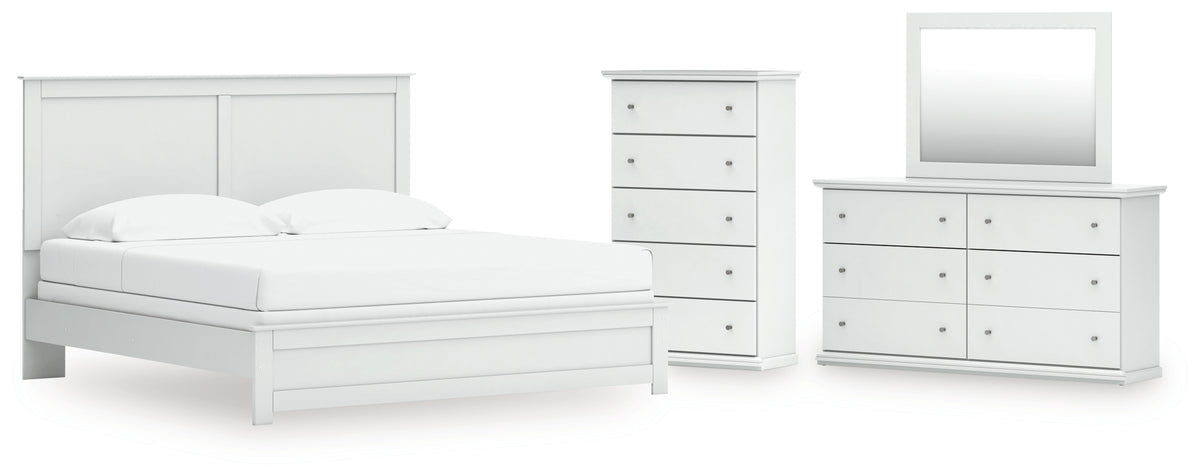 Homestyle Furniture - Ashley Furniture - Bostwick Shoals King Panel Bed, Dresser, Mirror and Chest - King Panel Bed, Dresser, Mirror and Chest - B139B54