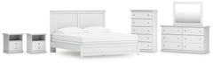 Homestyle Furniture - Ashley Furniture - Bostwick Shoals King Panel Bed, Dresser, Mirror, Chest and 2 Nightstands - King Panel Bed, Dresser, Mirror, Chest and 2 Nightstands - B139B53