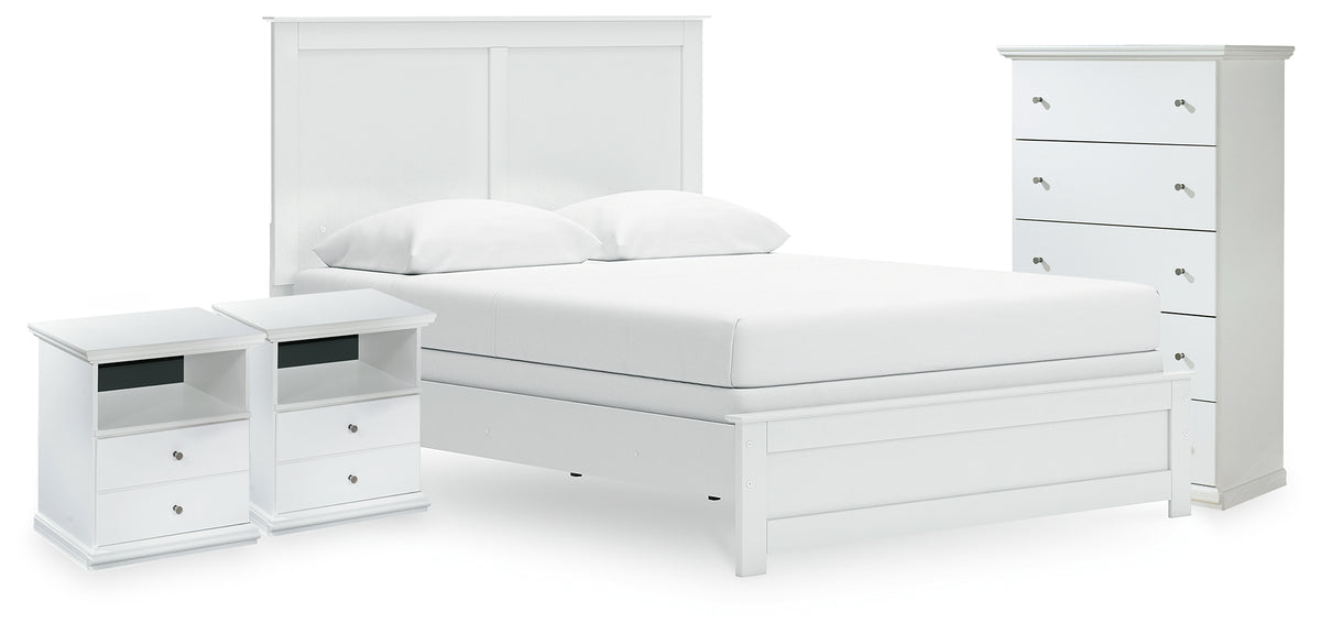 Homestyle Furniture - Ashley Furniture - Bostwick Shoals Queen Panel Bed, Chest and 2 Nightstands - Queen Panel Bed, Chest and 2 Nightstands - B139B59