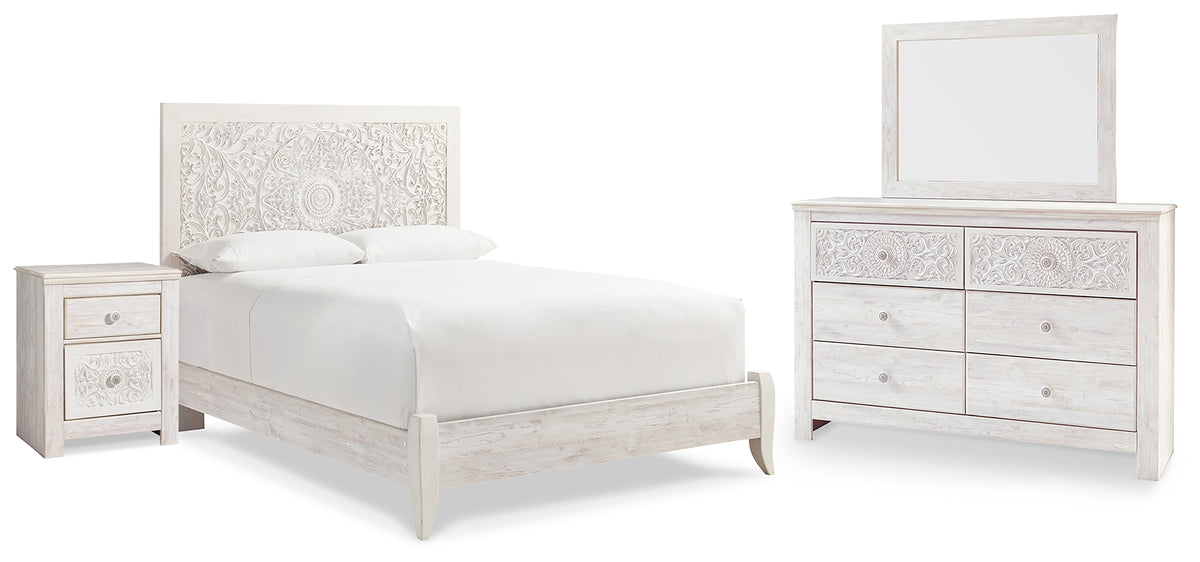 Homestyle Furniture - Ashley Furniture - Paxberry Queen Panel Bed, Dresser, Mirror and Nightstand - Queen Panel Bed, Dresser, Mirror and Nightstand - B181B16