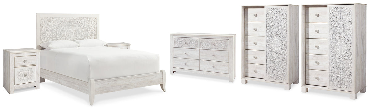 Homestyle Furniture - Ashley Furniture - Paxberry Queen Panel Bed, Dresser, 2 Chests and 2 Nightstands - Queen Panel Bed, Dresser, 2 Chests and 2 Nightstands - B181B31