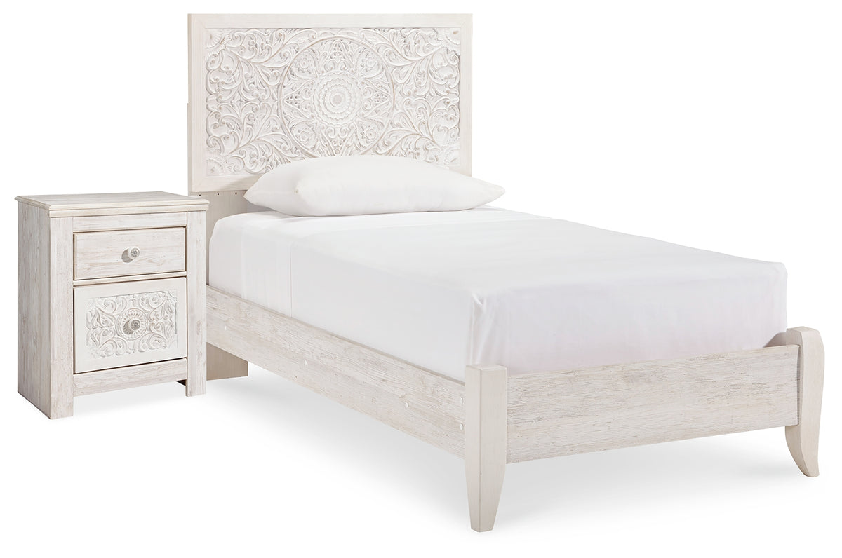 Homestyle Furniture - Ashley Furniture - Paxberry Twin Panel Bed and Nightstand - Twin Panel Bed and Nightstand - B181B18