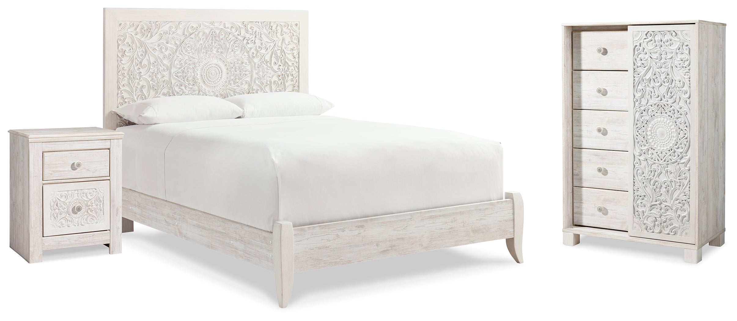 Homestyle Furniture - Ashley Furniture - Paxberry Queen Panel Bed, Chest and Nightstand - Queen Panel Bed, Chest and Nightstand - B181B28