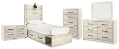 Homestyle Furniture - Ashley Furniture - Cambeck Twin Panel Bed with Storage, Dresser, Mirror, Chest and 2 Nightstands - Twin Panel Bed with Storage, Dresser, Mirror, Chest and 2 Nightstands - B192B123