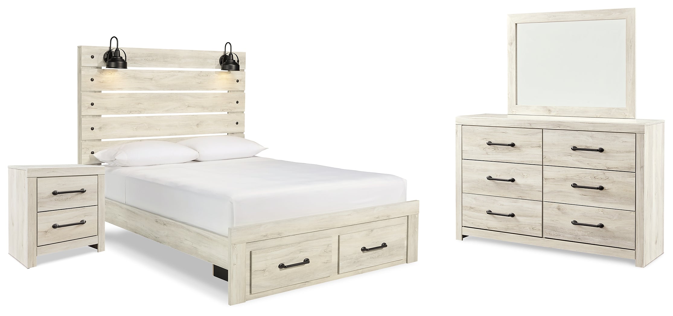 Homestyle Furniture - Ashley Furniture - Cambeck Queen Panel Storage Bed, Dresser, Mirror and Nightstand - Queen Panel Storage Bed, Dresser, Mirror and Nightstand - B192B74