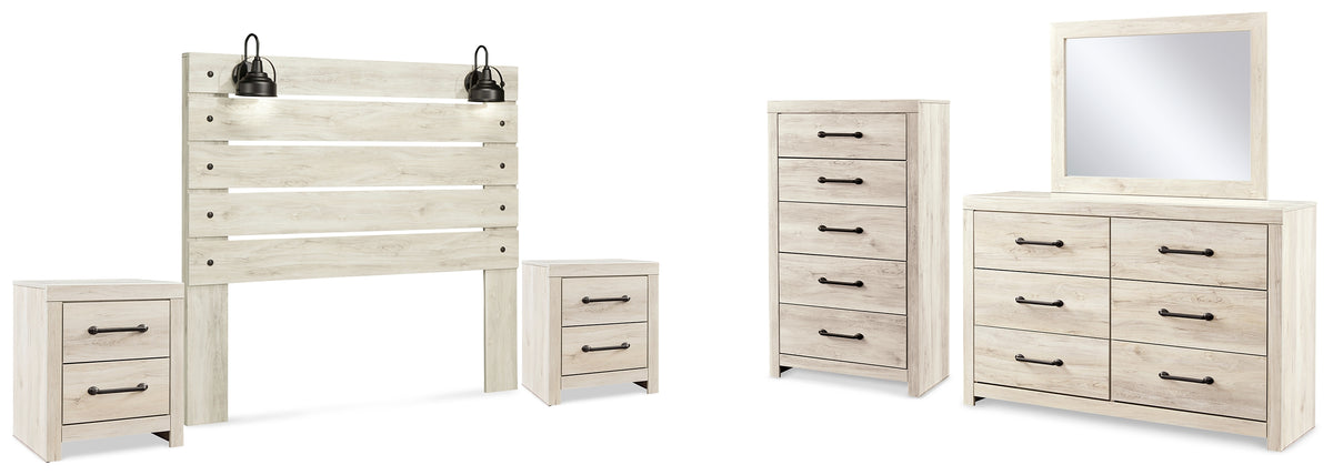 Homestyle Furniture - Ashley Furniture - Cambeck Queen Panel Headboard, Dresser, Mirror, Chest and 2 Nightstands - Queen Panel Headboard, Dresser, Mirror, Chest and 2 Nightstands - B192B82