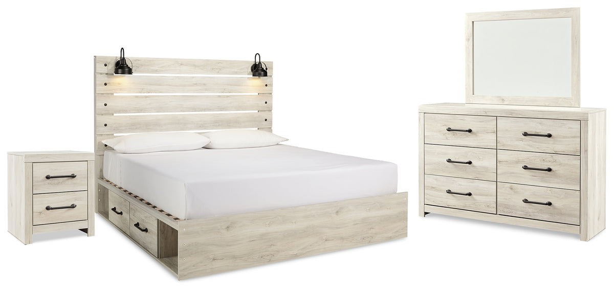 Homestyle Furniture - Ashley Furniture - Cambeck King Panel Bed with Storage, Dresser, Mirror and Nightstand - King Panel Bed with Storage, Dresser, Mirror and Nightstand - B192B52