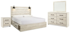 Homestyle Furniture - Ashley Furniture - Cambeck King Panel Bed with Storage, Dresser, Mirror and Nightstand - King Panel Bed with Storage, Dresser, Mirror and Nightstand - B192B52