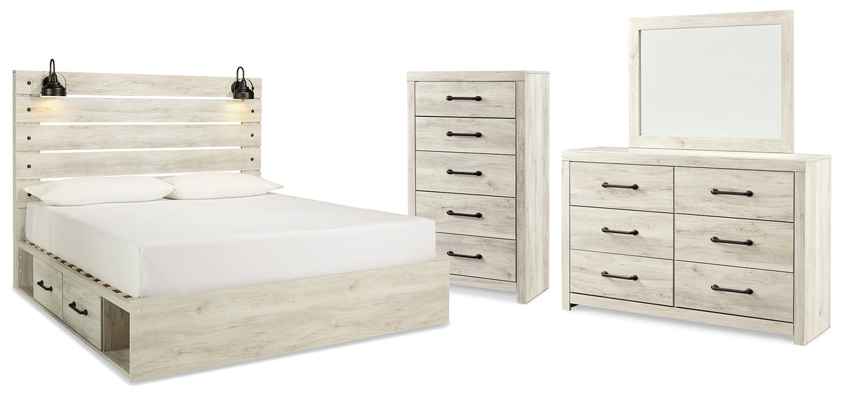 Homestyle Furniture - Ashley Furniture - Cambeck King Panel Bed with Storage, Dresser, Mirror and Chest - King Panel Bed with Storage, Dresser, Mirror and Chest - B192B66