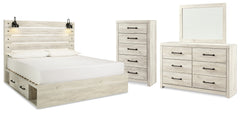 Homestyle Furniture - Ashley Furniture - Cambeck King Panel Bed with Storage, Dresser, Mirror and Chest - King Panel Bed with Storage, Dresser, Mirror and Chest - B192B66