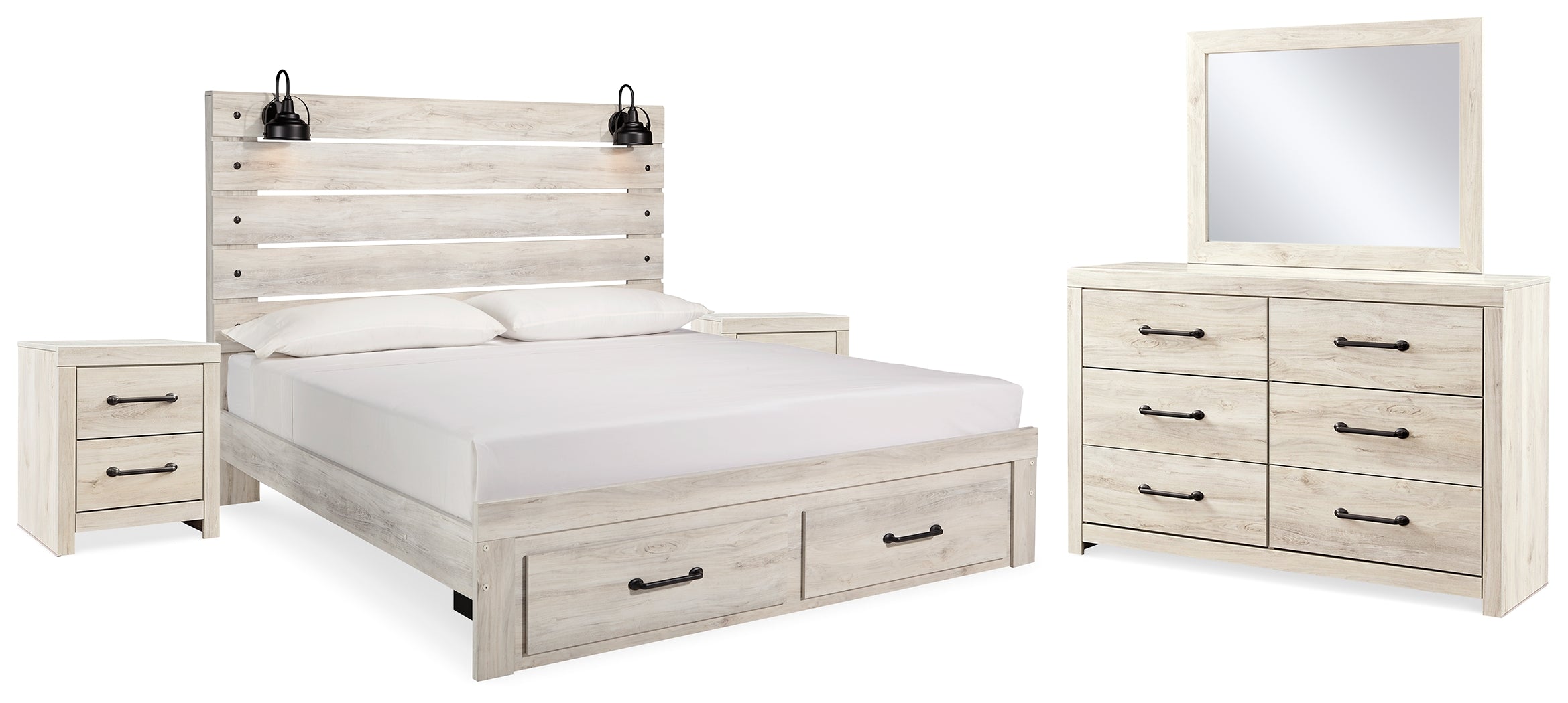 Homestyle Furniture - Ashley Furniture - Cambeck King Storage Bed, Dresser, Mirror and 2 Nightstands - King Storage Bed, Dresser, Mirror and 2 Nightstands - B192B92