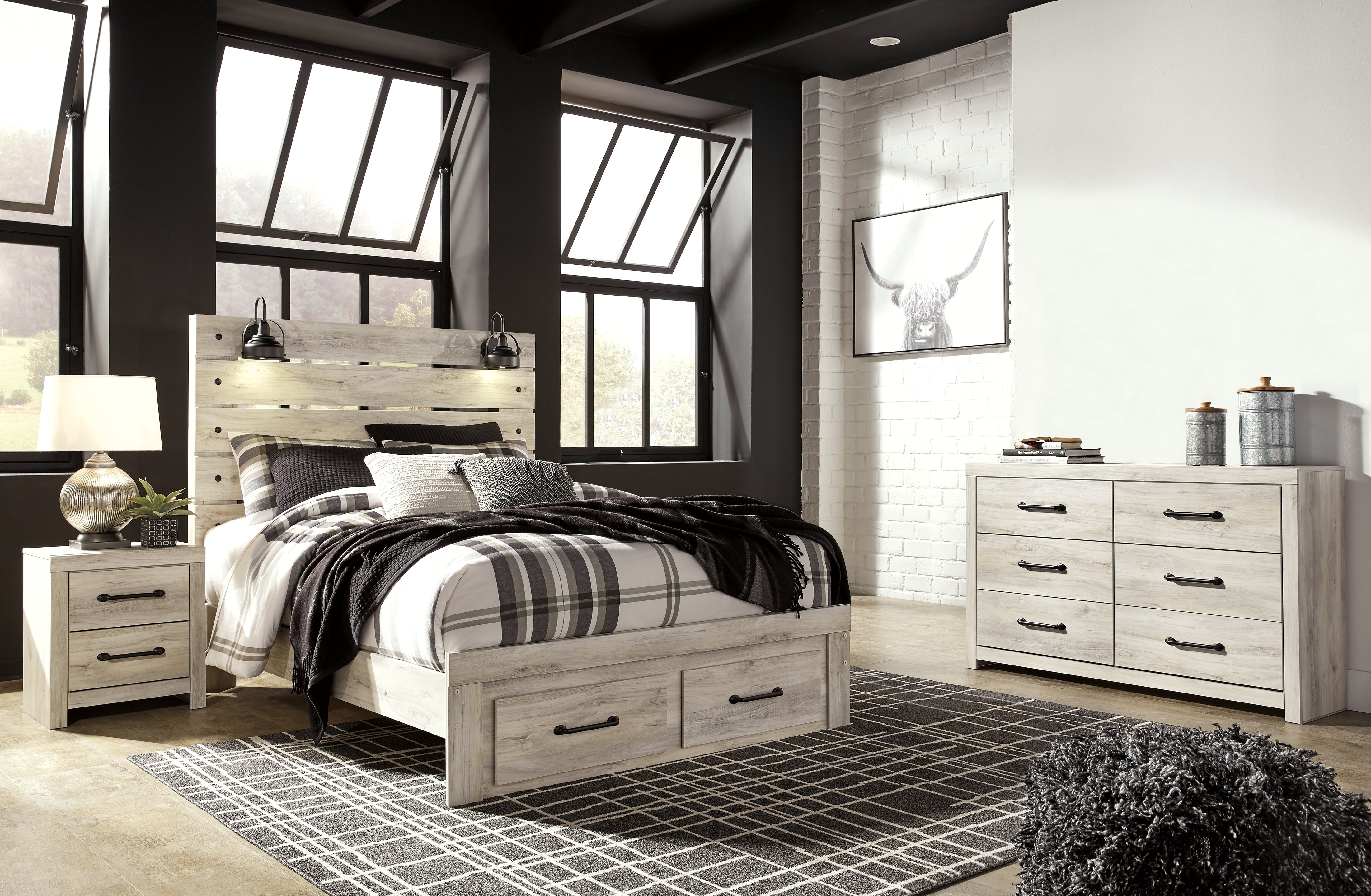 Homestyle Furniture - Ashley Furniture - Cambeck Queen Panel Storage Bed, Dresser and Nightstand - Queen Panel Storage Bed, Dresser and Nightstand - B192B64
