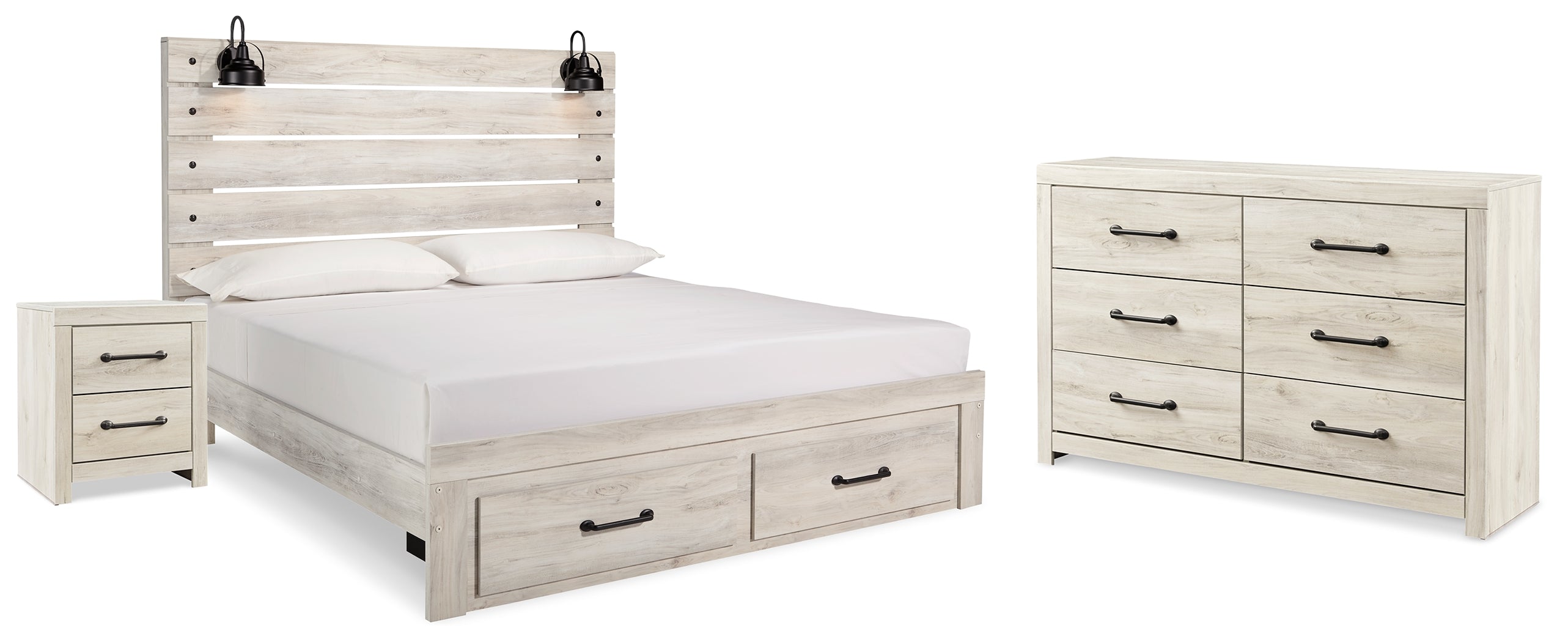 Homestyle Furniture - Ashley Furniture - Cambeck King Panel Storage Bed, Dresser and Nightstand - King Panel Storage Bed, Dresser and Nightstand - B192B65