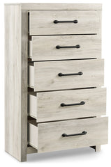 Cambeck Full Panel Bed with Storage, Chest and Nightstand